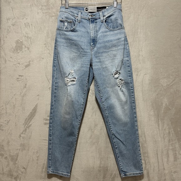 Levi's Denim - Levi's Silver Tab Mom‎ Jeans Women's High Waist Tapered 90's Distressed Pockets